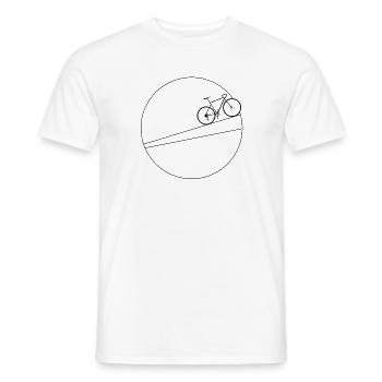 Gravel Bike Cyclocross Bicycle Vélo De Route - T-shirt homme - blanc - Devant - AI Model Male 178 dark (178cm)