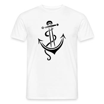 Ancre tatouage Ahoi Capitaine Sportif - T-shirt homme - blanc - Devant - AI Model Male 178 dark (178cm)