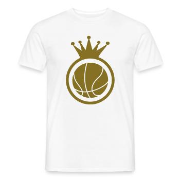 Basketball - Basket Ball - Game - Sport - Player - Men's T-Shirt - white - Front - AI Model Male 178 dark (178cm)