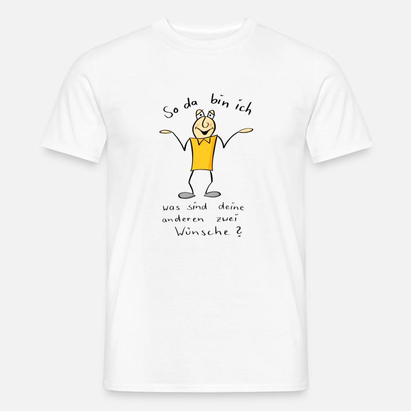 So da bin ich - Männer T-Shirt - Weiß