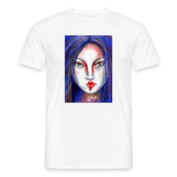 Farbkontrollierte Masken berührte Kunst - Männer T-Shirt - Weiß - Vorne - AI Model Male 178 dark (178cm)