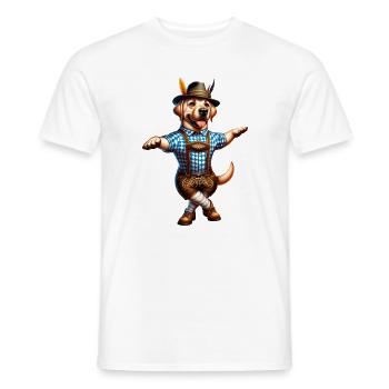 Labrador Retriever Hund Bayern - Männer T-Shirt - Weiß - Vorne - AI Model Male 178 dark (178cm)