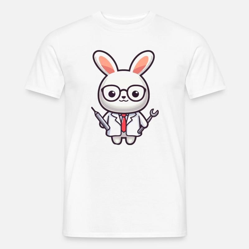 Doktor Bunny: Der Karottenpfleger - Männer T-Shirt - Weiß