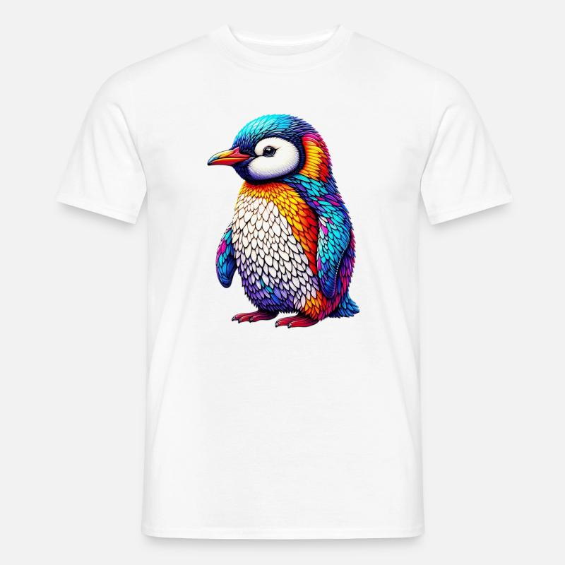 Pinguin - Männer T-Shirt - Weiß