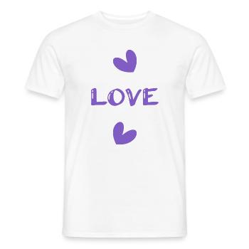 LIEBE. PAAR. GERADE VERHEIRATET. Junggesellinnenabschied. VALENTINSTAG. - Männer T-Shirt - Weiß - Vorne - AI Model Male 178 dark (178cm)
