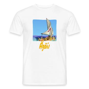 Ägäis - Männer T-Shirt - Weiß - Vorne - AI Model Male 178 dark (178cm)