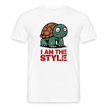 Turtle I am the Style - Men's T-Shirt - white - Front - AI Model Male 178 dark (178cm)