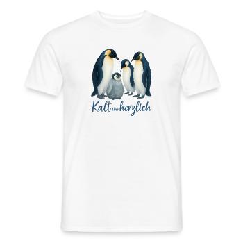 Blaue Winterpinguine - Männer T-Shirt - Weiß - Vorne - AI Model Male 178 dark (178cm)