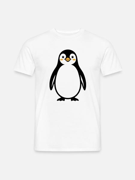 Pinguin - Männer T-Shirt - Weiß