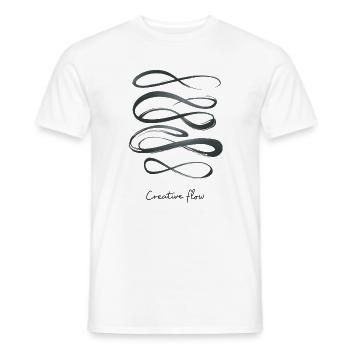 Creative Flow – Linien voller Inspiration - Männer T-Shirt - Weiß - Vorne - AI Model Male 178 dark (178cm)