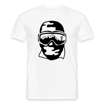 Skibrille - Männer T-Shirt - Weiß - Vorne - AI Model Male 178 dark (178cm)