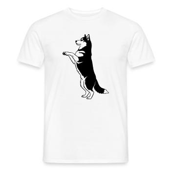 Stehender Hund Silhouette Vector - Männer T-Shirt - Weiß - Vorne - AI Model Male 178 dark (178cm)