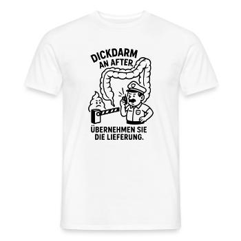 dickdarm an after lustig kinder bild verdauung wc - Männer T-Shirt - Weiß - Vorne - AI Model Male 178 dark (178cm)