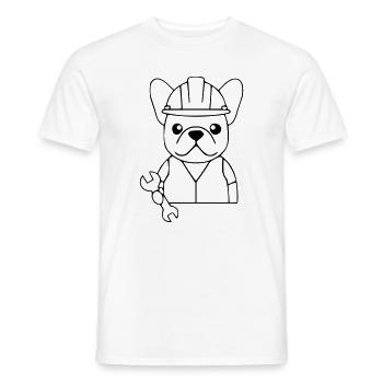 Frenchie Mechanic Tool - Men's T-Shirt - white - Front - AI Model Male 178 dark (178cm)