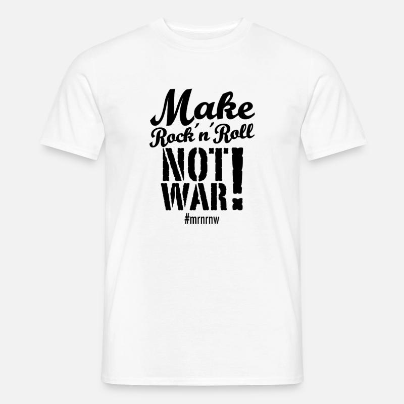 Make Rock´n´Roll Not War 2025-Version - Männer T-Shirt - Weiß