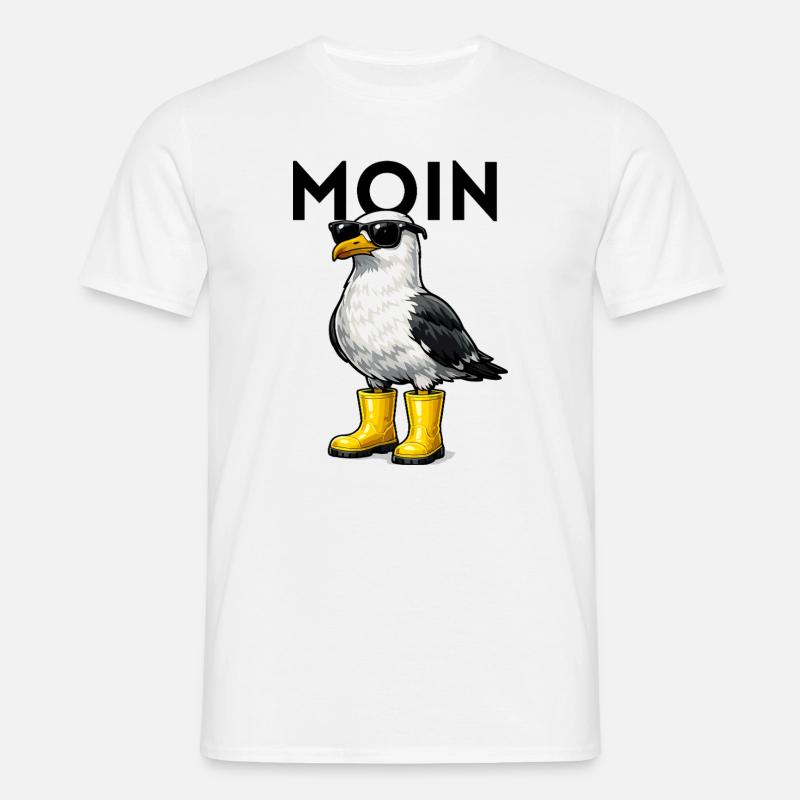 Moin Moewe  - Männer T-Shirt - Weiß