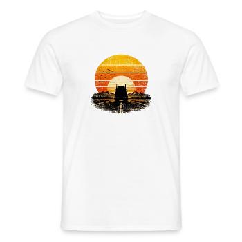 LKW Fahrer Lastwagen Fernverkehr Straße Berge - Männer T-Shirt - Weiß - Vorne - AI Model Male 178 dark (178cm)