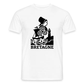 Bretagne – Traditionell Keltisch - Männer T-Shirt - Weiß - Vorne - AI Model Male 178 dark (178cm)