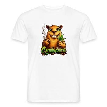 Canabybara Cannabis Humor - Männer T-Shirt - Weiß - Vorne - AI Model Male 178 dark (178cm)