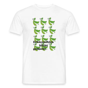 Erbsenzaehlen_leicht_gemacht - Männer T-Shirt - Weiß - Vorne - AI Model Male 178 dark (178cm)