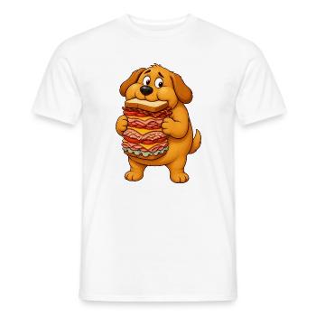 Golden Retriever Sandwich-Dieb - Männer T-Shirt - Weiß - Vorne - AI Model Male 178 dark (178cm)