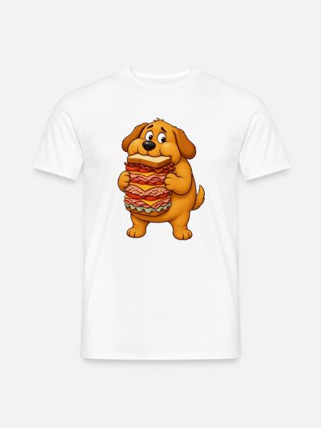 Golden Retriever Sandwich-Dieb - Männer T-Shirt - Weiß