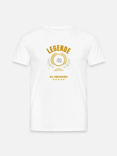 Firmenjubiläum 40 Jahre Dienstjubiläum Jubiläum - Männer T-Shirt - Weiß