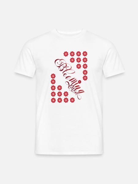 Blühende Liebe - Männer T-Shirt - Weiß