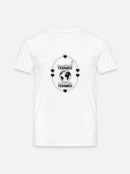 Einmal Fernweh immer Fernweh Reisespruch - Männer T-Shirt - Weiß