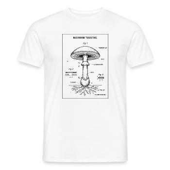 Pilz-Blaupausendiagramm - Männer T-Shirt - Weiß - Vorne - AI Model Male 178 dark (178cm)