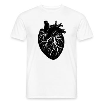 anatomisches Herz - Männer T-Shirt - Weiß - Vorne - AI Model Male 178 dark (178cm)