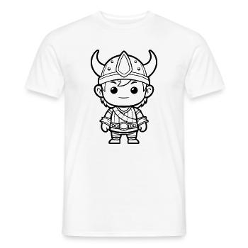Niedlicher Wikinger - Männer T-Shirt - Weiß - Vorne - AI Model Male 178 dark (178cm)