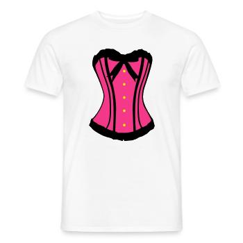 Rosa Korsett Pink Kontrast - Männer T-Shirt - Weiß - Vorne - AI Model Male 178 dark (178cm)