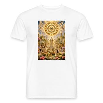 Gott Jesus Bibel Glaube Poster T-Shirt - Männer T-Shirt - Weiß - Vorne - AI Model Male 178 dark (178cm)