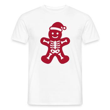 Skelett Lebkuchenmann Icon - Männer T-Shirt - Weiß - Vorne - AI Model Male 178 dark (178cm)