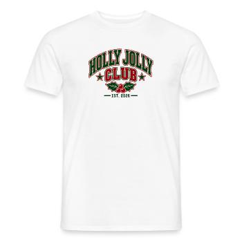 Holly Jolly Club Weihnachtsemblem - Männer T-Shirt - Weiß - Vorne - AI Model Male 178 dark (178cm)