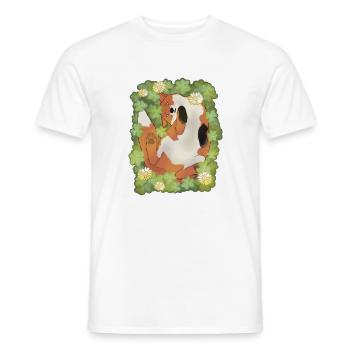 Süßer Fuchs im Kleefeld Klee Fox  - Männer T-Shirt - Weiß - Vorne - AI Model Male 178 dark (178cm)