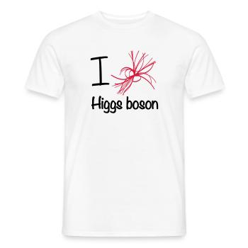 I love Higgs boson - T-shirt homme - blanc - Devant - AI Model Male 178 dark (178cm)
