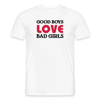 Good boys love bad girls - T-shirt homme - blanc - Devant - AI Model Male 178 dark (178cm)