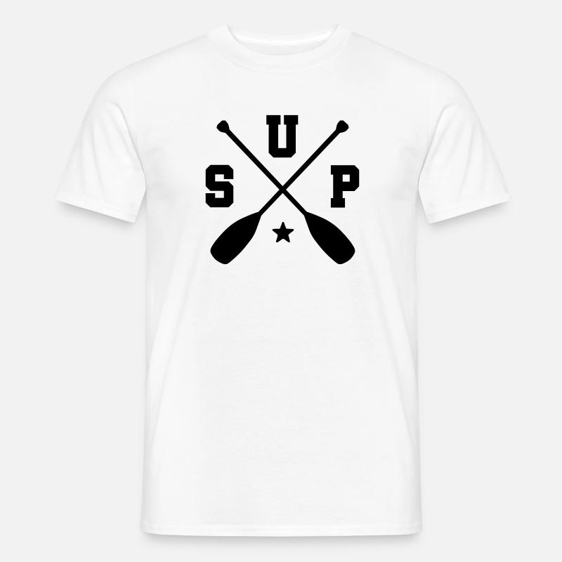 SUP Paddle - Männer T-Shirt - Weiß