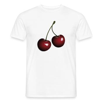 Kirschen - Männer T-Shirt - Weiß - Vorne - AI Model Male 178 dark (178cm)