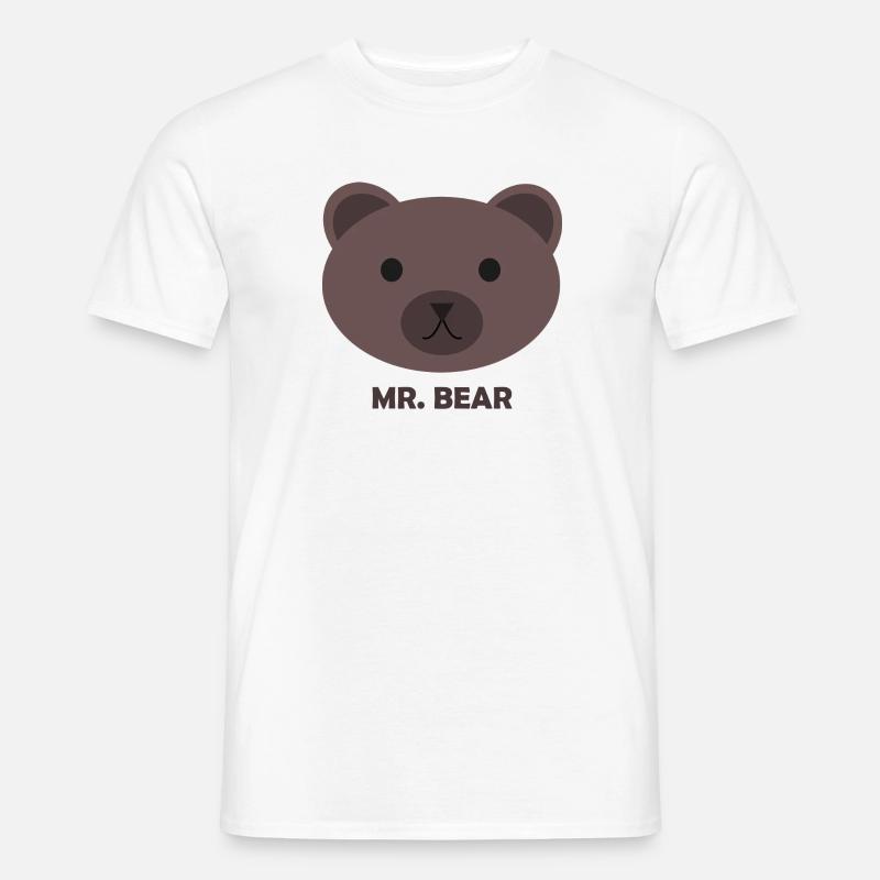 MR. BEAR - Männer T-Shirt - Weiß