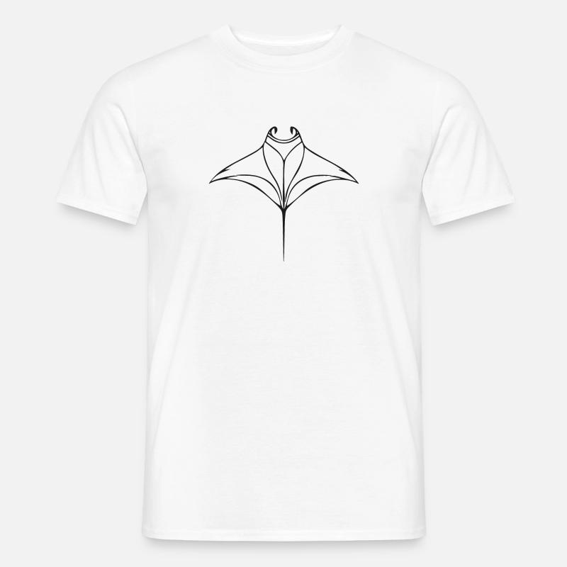 Mantarochen im eleganten Flug - Männer T-Shirt - Weiß