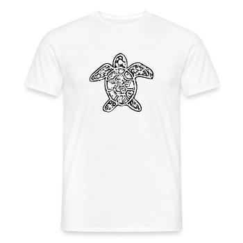Vintage abstrakte Schildkröte - Männer T-Shirt - Weiß - Vorne - AI Model Male 178 dark (178cm)