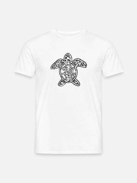 Vintage abstrakte Schildkröte - Männer T-Shirt - Weiß