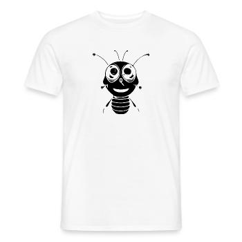 Kleine süße lächelnde Biene - Männer T-Shirt - Weiß - Vorne - AI Model Male 178 dark (178cm)