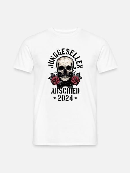 Junggesellenabschied Totenkopf 2024 - Männer T-Shirt - Weiß