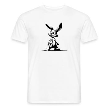 Häschen mit großen Augen und Ohren - Männer T-Shirt - Weiß - Vorne - AI Model Male 178 dark (178cm)