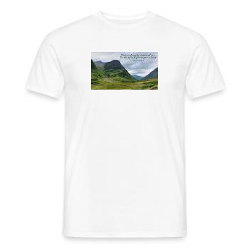 Wherever I wander wherever I rove - Highlands - Men's T-Shirt - white - Front - AI Model Male 178 dark (178cm)