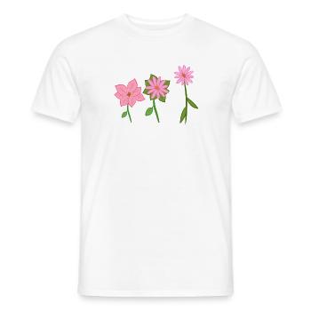 Three Flowers Symbol - Men's T-Shirt - white - Front - AI Model Male 178 dark (178cm)